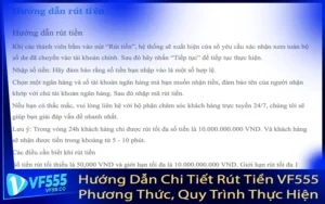 Hướng Dẫn Chi Tiết Rút Tiền VF555 - Phương Thức, Quy Trình Thực Hiện